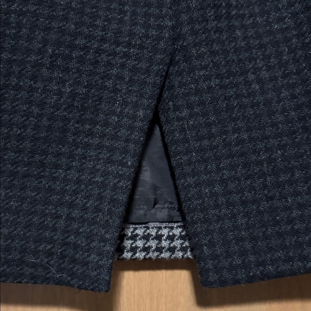 J. Crew The Pencil Skirt Womens 8 Wool Herringbone Grey/Black check Preppy Warm - Picture 3 of 10